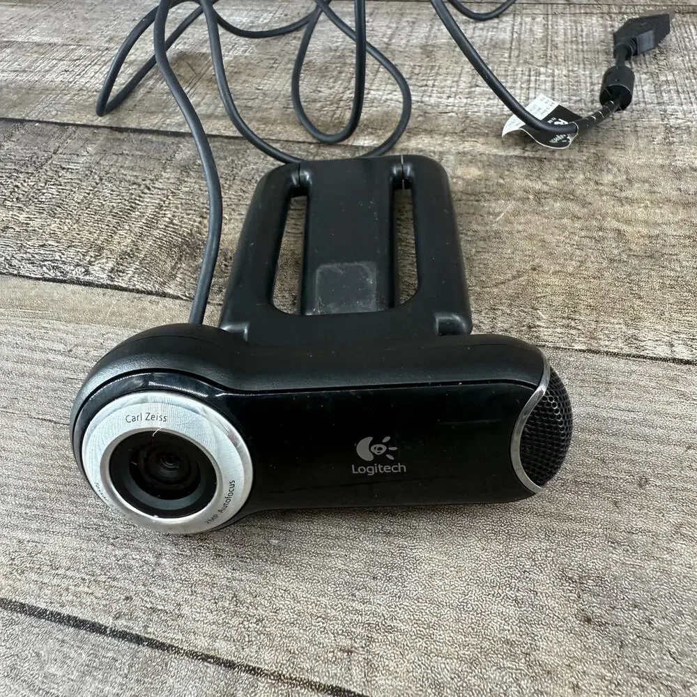Logitech QuickCam Pro 9000 Webcam 2mp Auto Focus Works